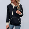 Women's Colorblock Retro Casual Hooded Sweatshirt-LeStyleParfait